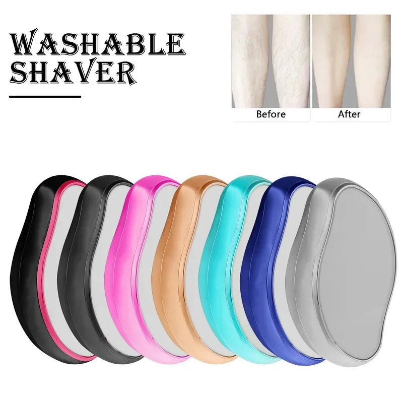 Nano Crystal Painless and Easy Hair Remover Washable Reusable Hair Removal Tools Glass Foot Scrubber Foot Plate File Skin Care