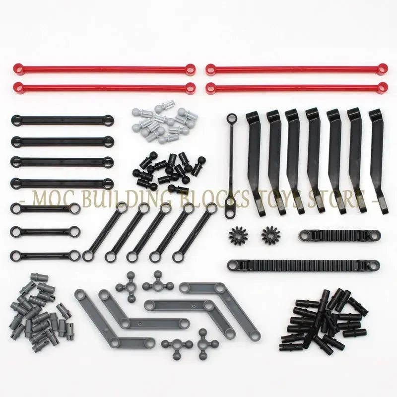 High-Tech Technical Parts Pin Beam Liftarm Axle Connector Panel Gear Car Motorcycle Building Blocks Bricks Technology Set Toys