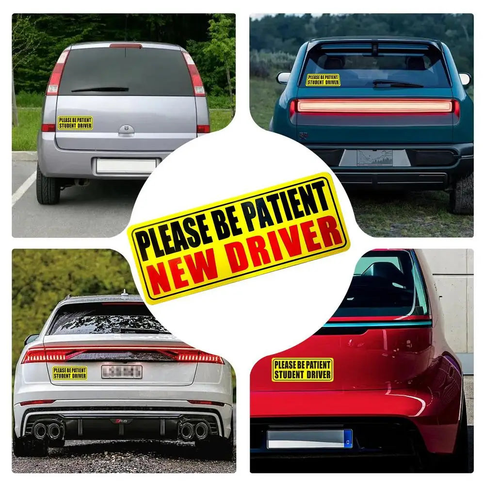 Student Driver Magnet For Car Please Be Patient Student Driver Decal Reflective Novice Driver Sticker Please Be Patient Student