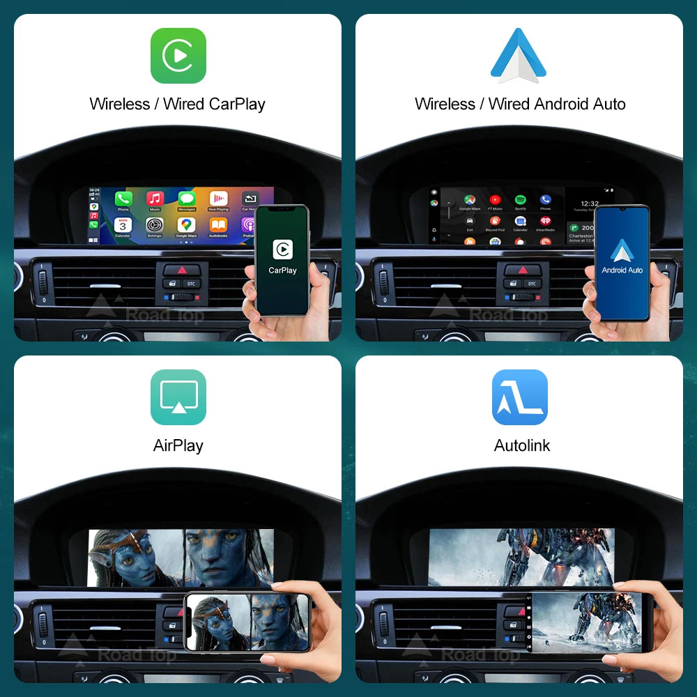 8.8'' Wireless CarPlay Android Auto For BMW Series 3 5 E60 E61 E90 E91 E92 E93 CCC CIC System Multimedia Display Screen