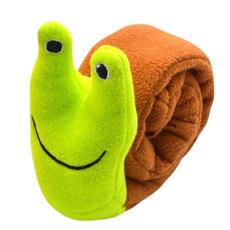 Snail Snuffle Puzzle Toy for Dogs - Plush Squeaky Treat Hider – photo 6
