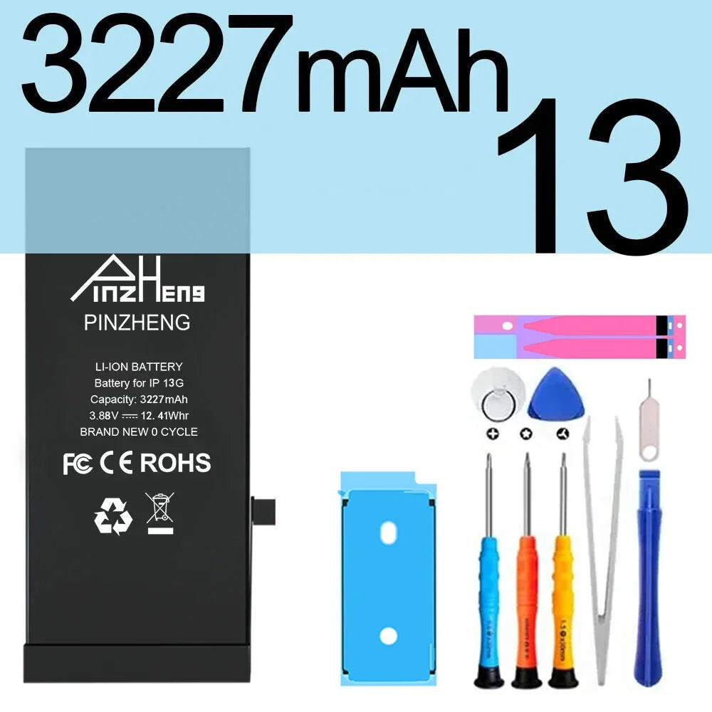 PINZHENG High Capacity Replacement Battery for iPhone X, XR, XS, 11, 12, 13 Mini Max Pro – 1-Year Warranty