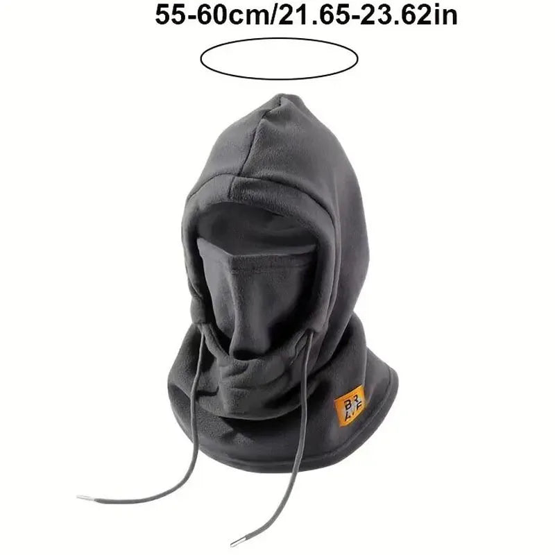 Unisex Knit Balaclava Hood - Drawstring Winter Riding Cap - photo 6