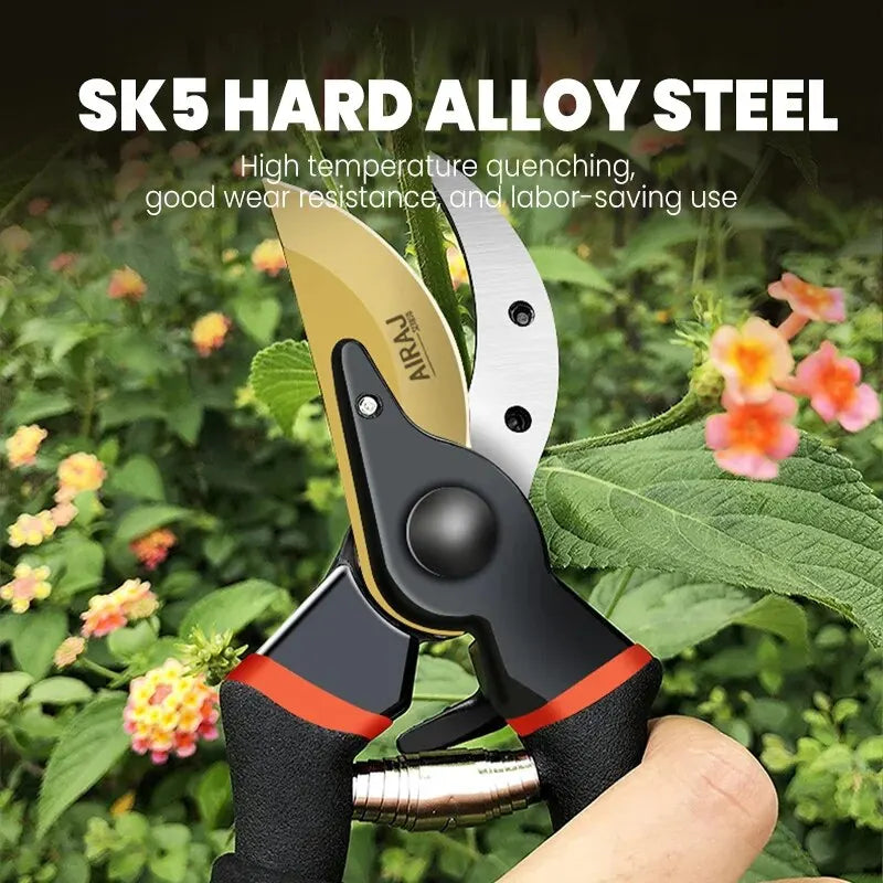 AIRAJ Sharp Garden Pruning Scissors - Multi-Use Trimming Shears