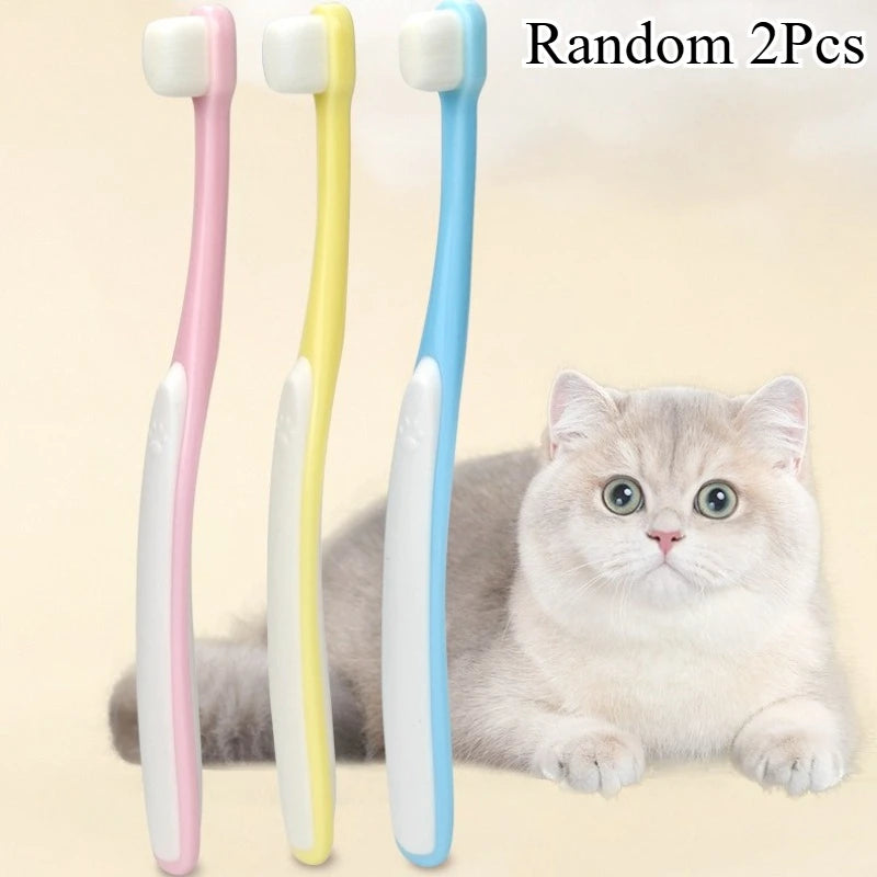 2-Pack Ultra-Fine Bristle Pet Toothbrushes - Small Head