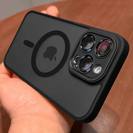 Magnetic Lens Protector Case — Compatible with iPhone 11–17 Pro Max