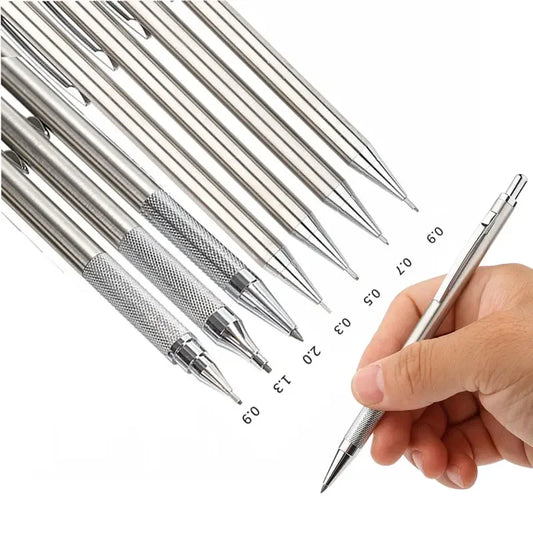 Full Metal Mechanical Pencil Set – 0.3mm to 2.0mm