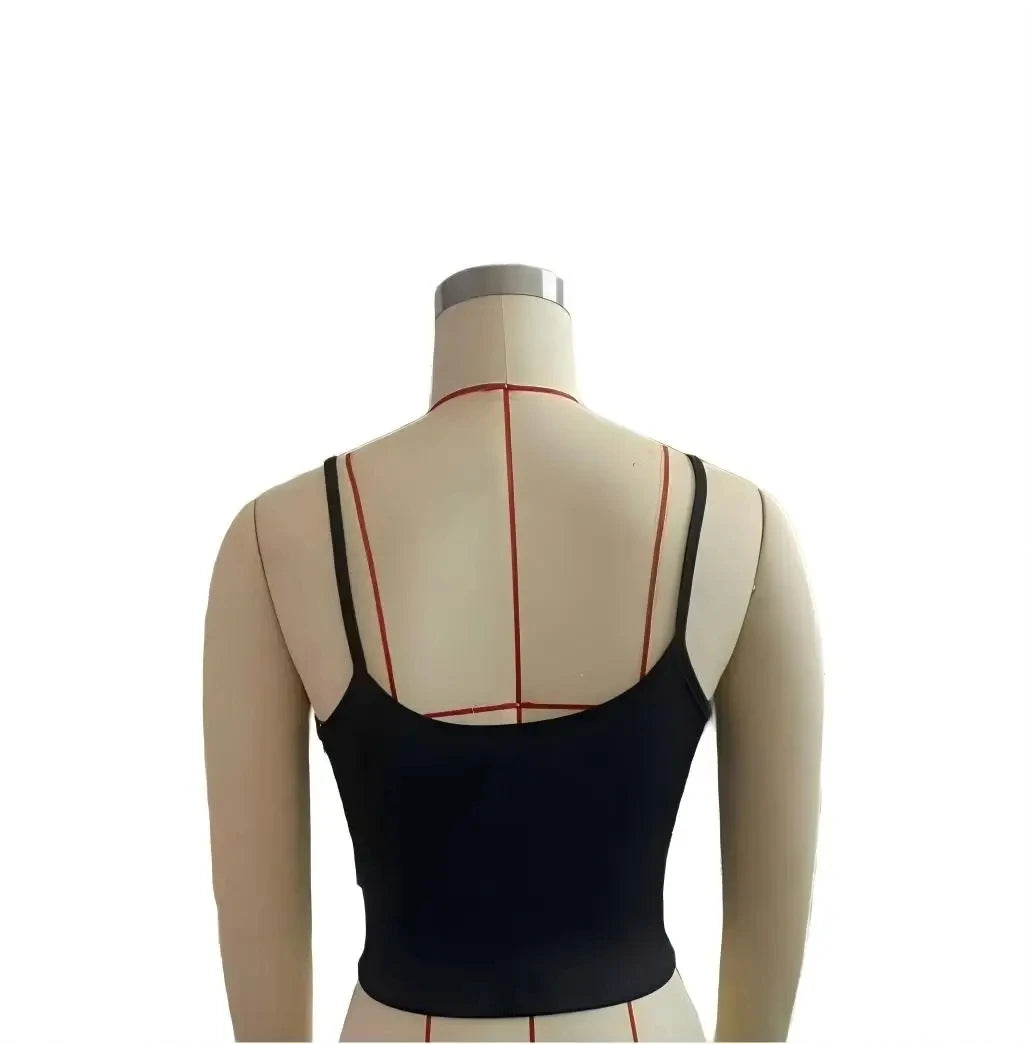 Women's corset-style cropped cami, Y2K tank — view 15 of 20