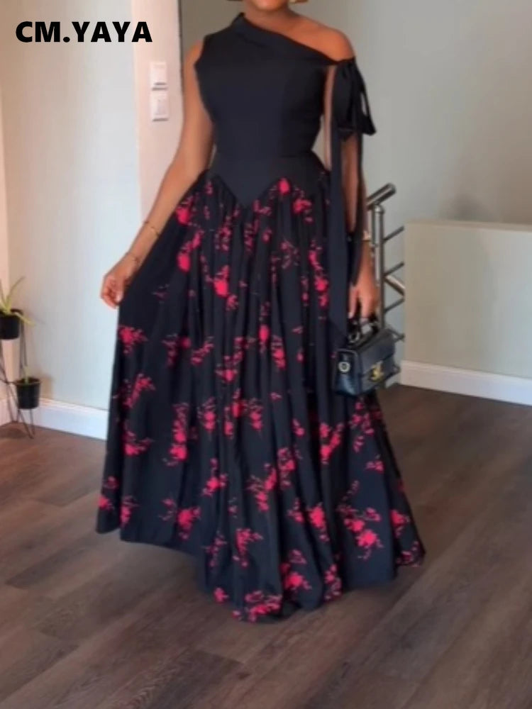 Elegant Floral Off Shoulder Maxi Dress for Women