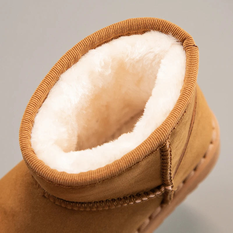 Kids Plush Snow Boots - Slip-On Short Winter Boots for Boys and Girls - photo 6