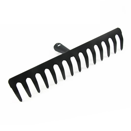14-Tooth Stainless Steel Garden Rake - Hay & Soil Rake for Farming & Gardening - photo 2