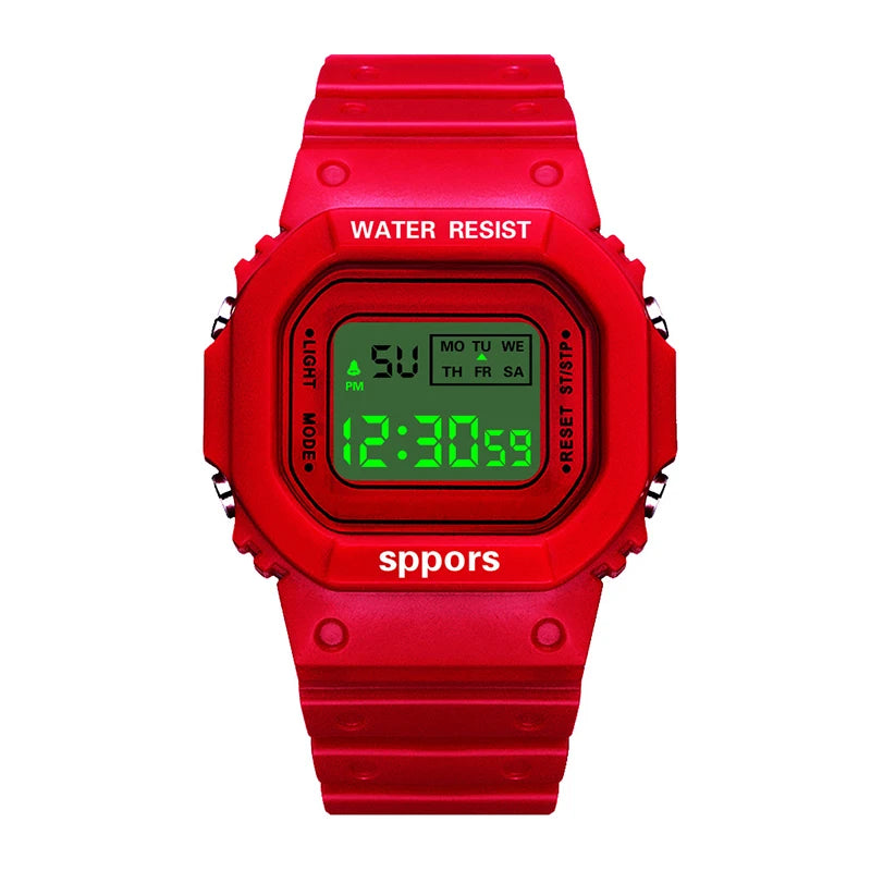 YIKAZE Square Digital Watch – LED Sports Watch for Men, Women & Kids
