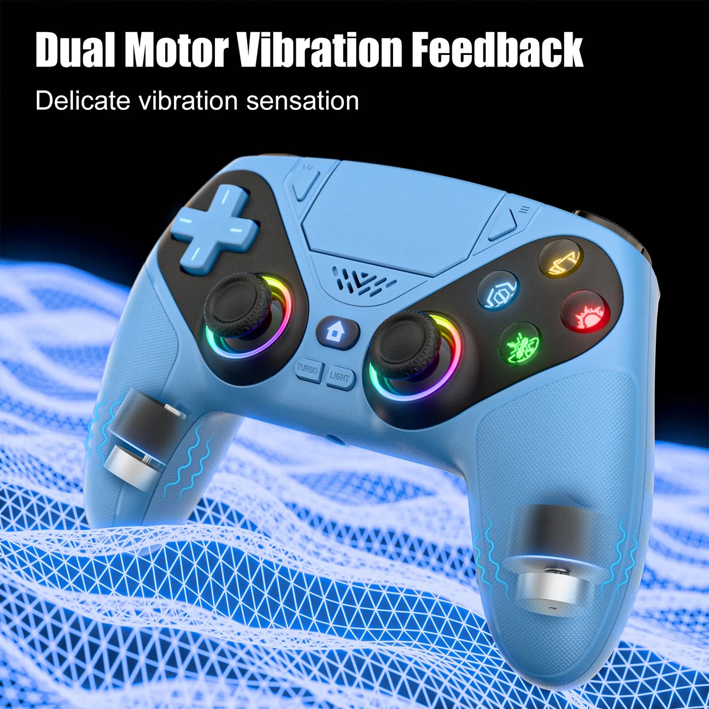 Gamepad For Playstation 5 Wireless Controller PS5/PC Console Gaming With Turbo Dual Sense Vibrate Programming RGB