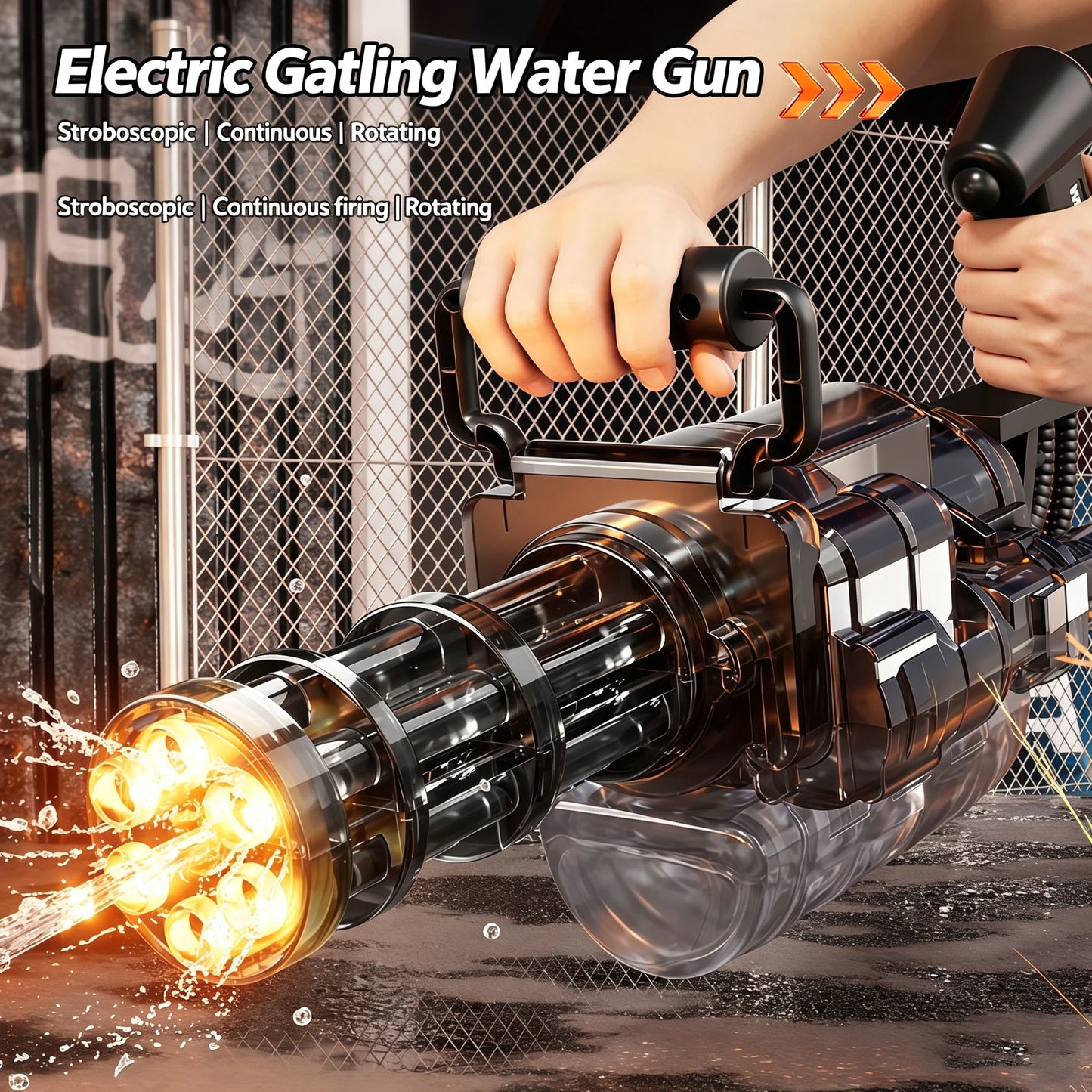 Gatling Water Gun — Rotating High-Pressure Summer Water Cannon