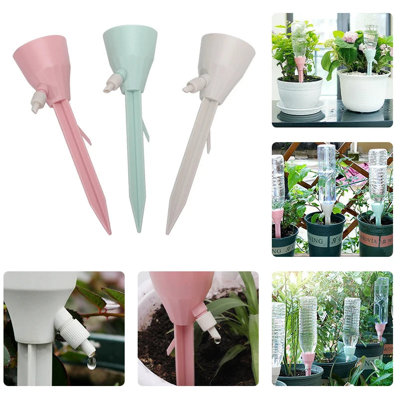 3Pc Automatic Drip Irrigation Spikes — Self-Watering Plant System