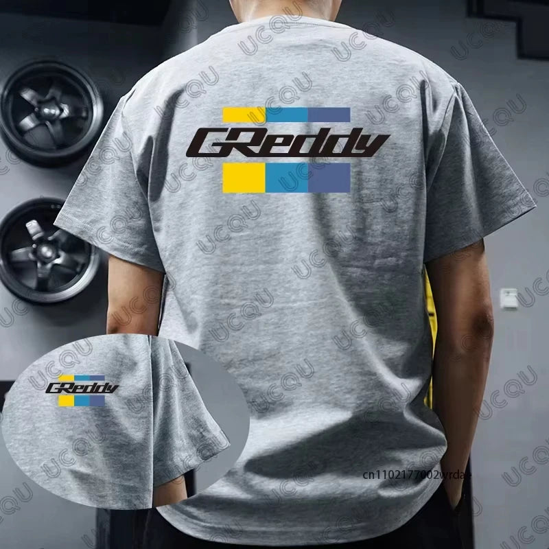 2025 New Japan JDM Modified Car Toyota Honda Mitsubishi Greddy Cotton Short-sleeved Motorcycle T-shirt Streetwear Unisex Tops