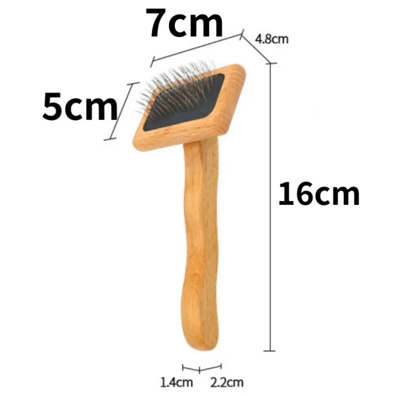 Wooden Dog Grooming Comb - Pet Brush for Knots & Loose Hair - photo 9