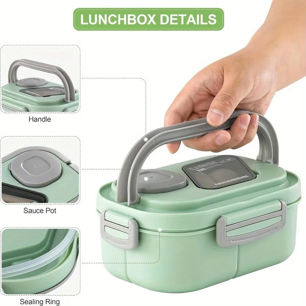 Adult Bento Lunch Box - 40oz 4 Compartment Meal Prep Box - photo 6