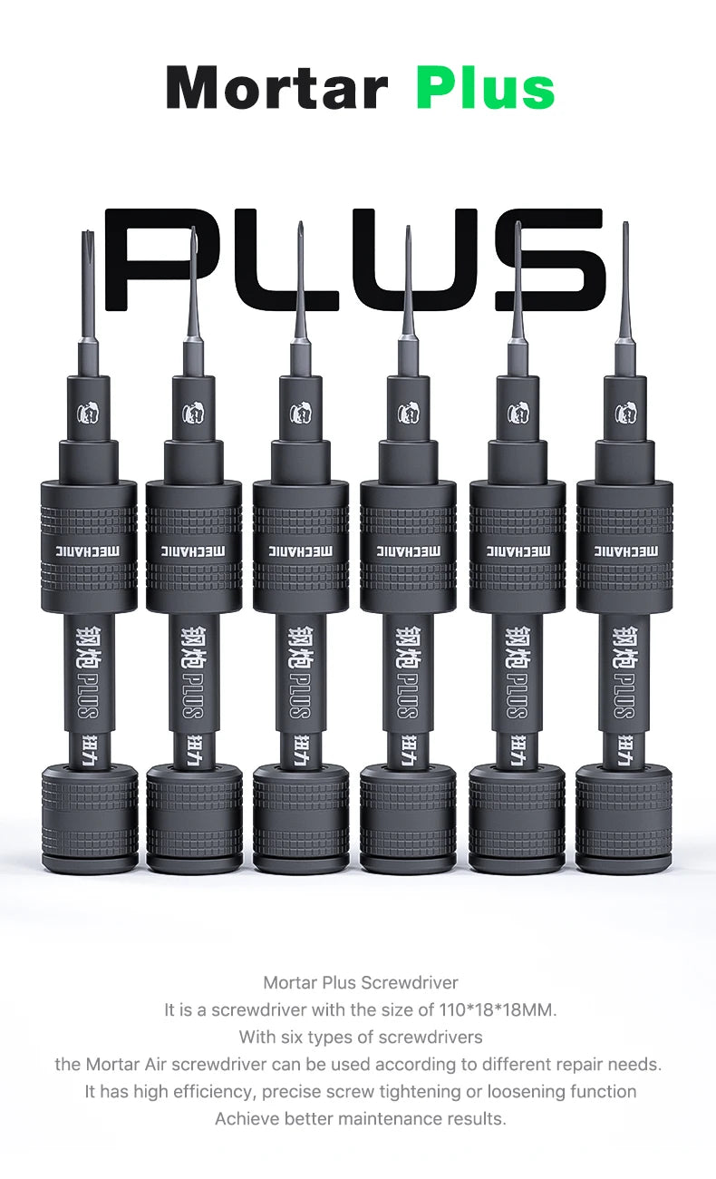 【MECHANIC】MORTAR PLUS  Torque Screwdriver High Strength Screwdriver for IPhone Android Phone Disassembly Limited Torque Tools
