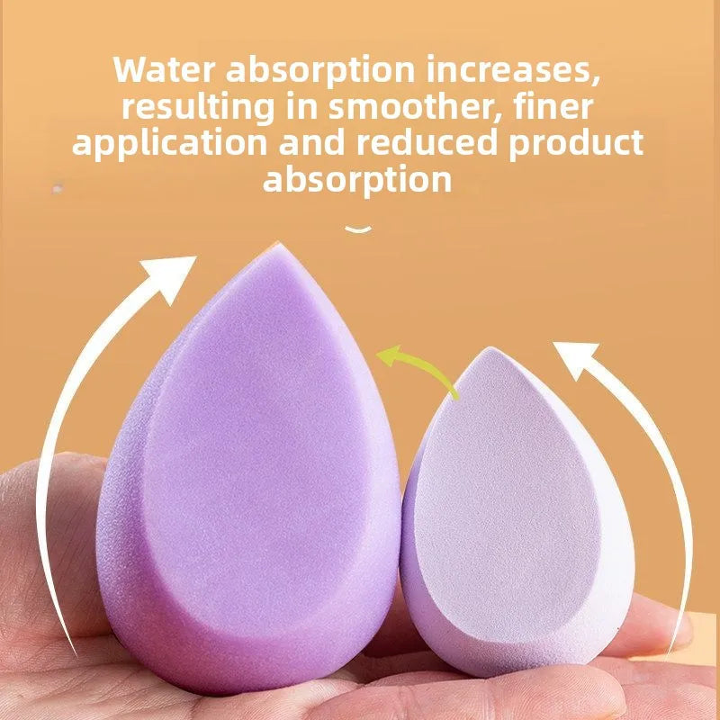 Makeup Sponge Set Dual Use for Liquid/Powder Foundation Beauty Egg Finger Sponges Cosmetic Puff Women Makeup Tools with Box