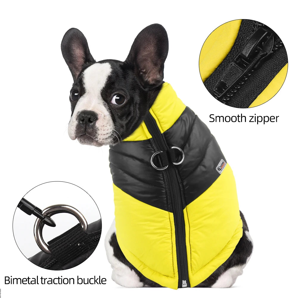 Winter Clothes for Dogs Warm Clothing Labrador Cotton Coat Harnesses Pet Products Clothes for Small Large Dog Reflective Stripe