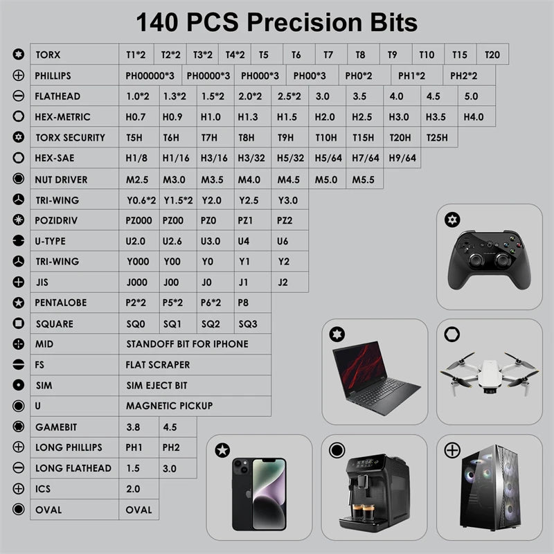 152 in 1 magnetic mini precision screwdriver Set Laptop Tool Kit Professional Computer Screwdriver Repair Screwdriver