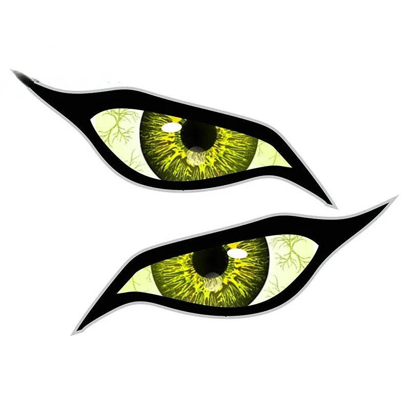 Car Stickers for Evil Yellow Eyes RV Motorcycle Occlusion Scratch Waterproof Windshield VAN Anime Decal VINYL STICKER Products