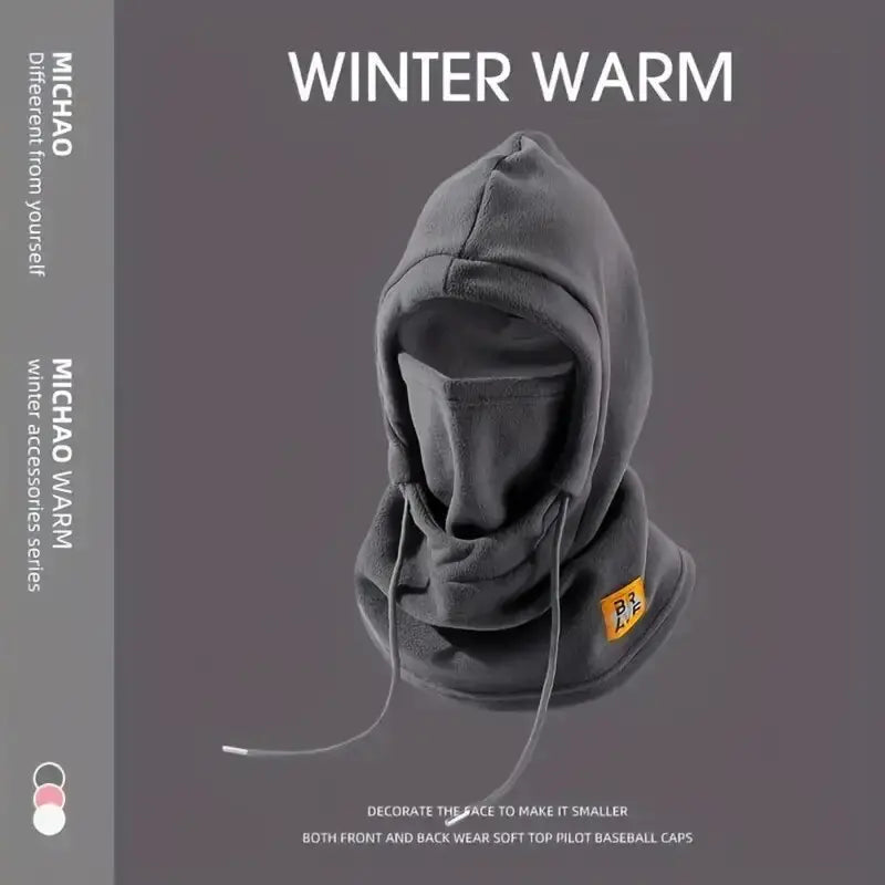 Unisex Knit Balaclava Hood - Drawstring Winter Riding Cap - photo 10