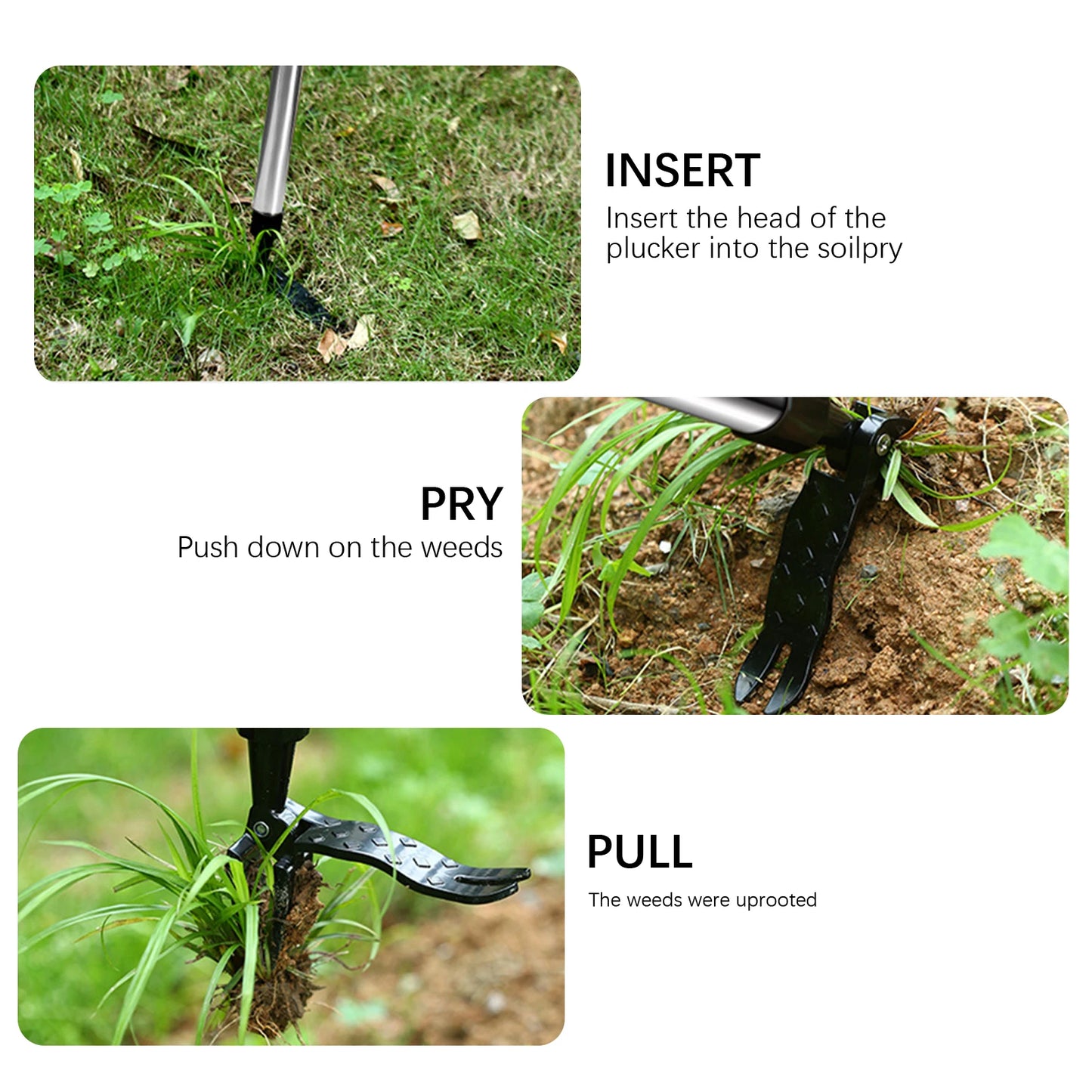 4 Claw Heavy Duty Stand Up Weeds Pullers Multi-Purpose Weeding Tool For Courtyard Gardening Tools