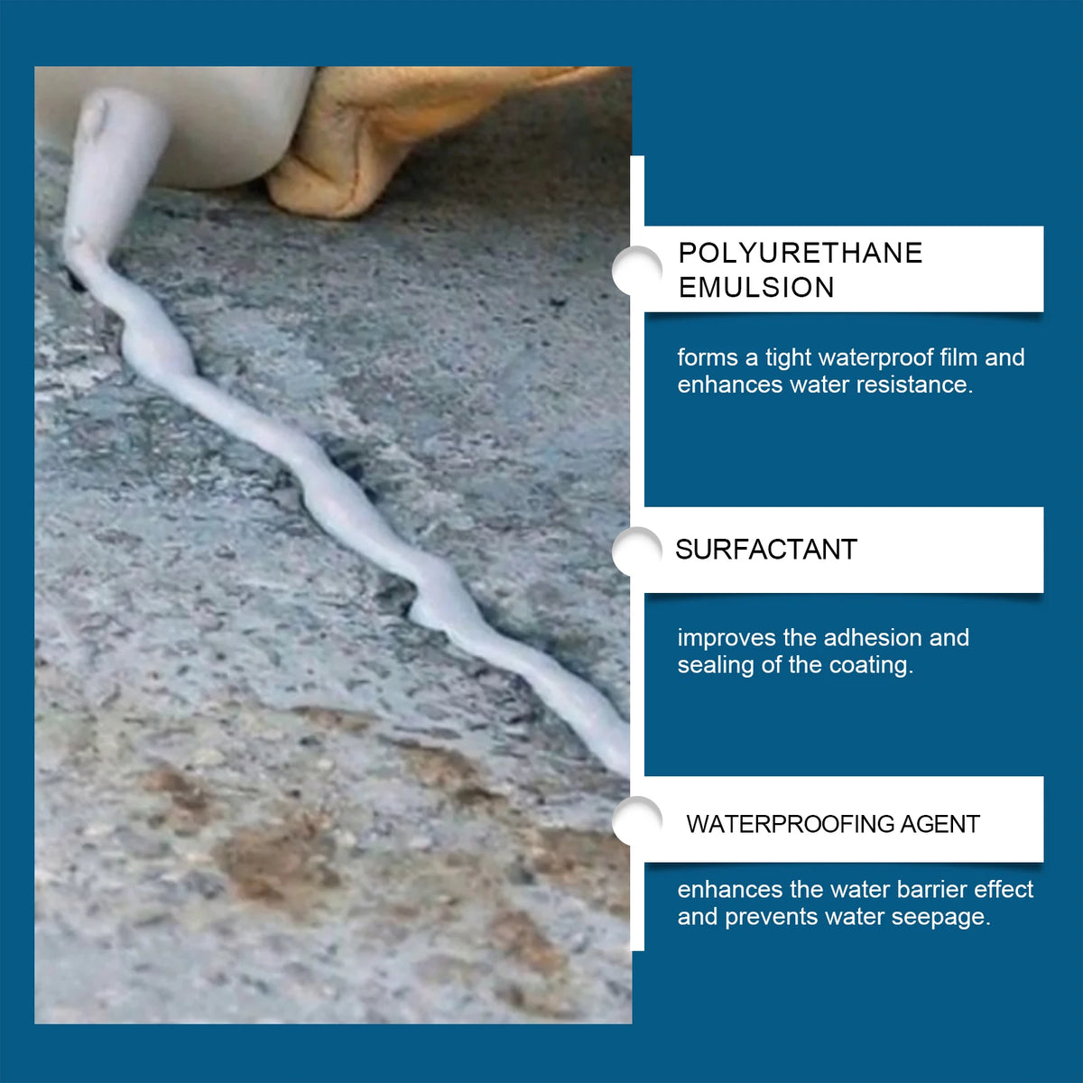Concrete Crack Filler & Roof Waterproof Leak Repair Sealant