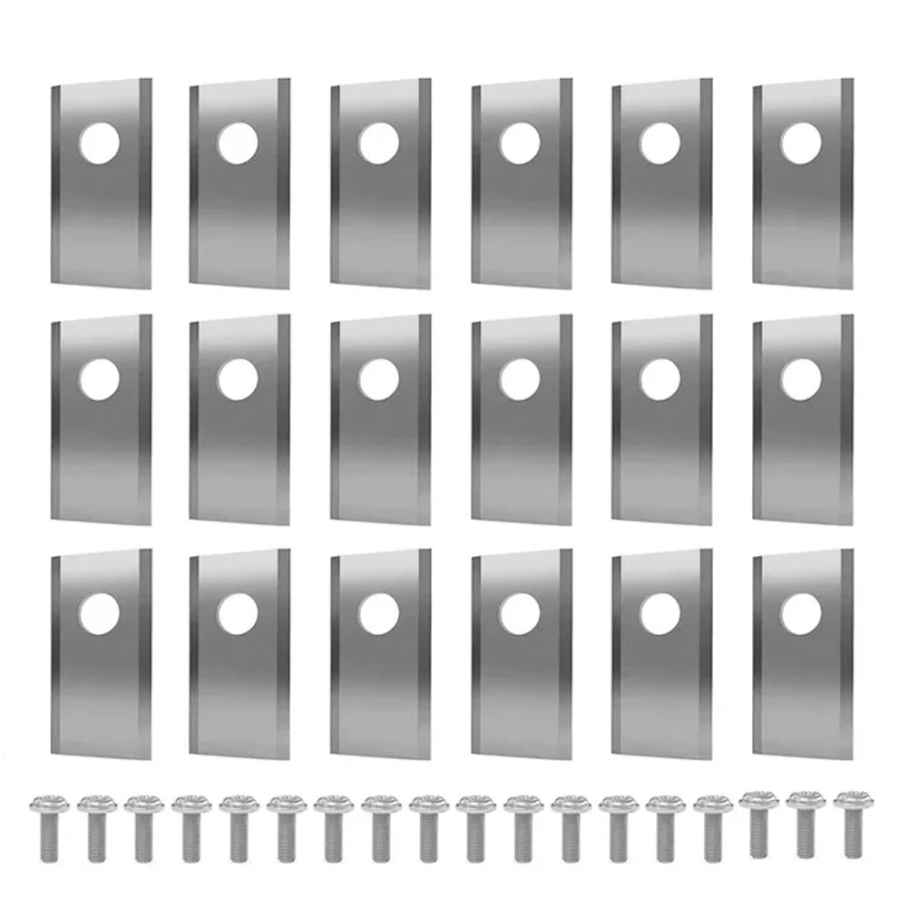 18-Piece Stainless Steel Lawn Mower Blade Replacement Kit
