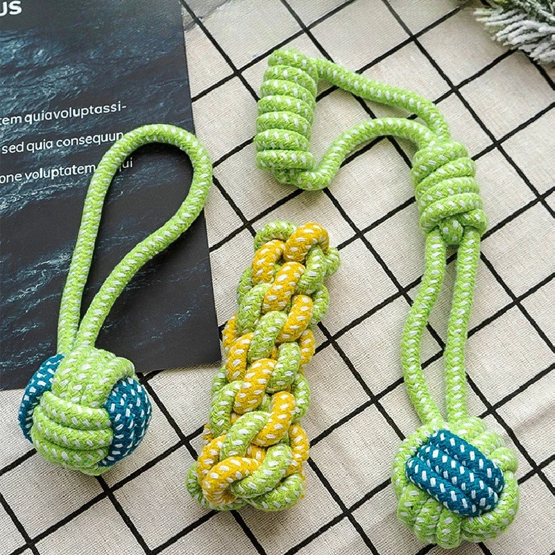 Knotted Rope Ball Dog Toy - Tug & Teeth Cleaning – photo 7