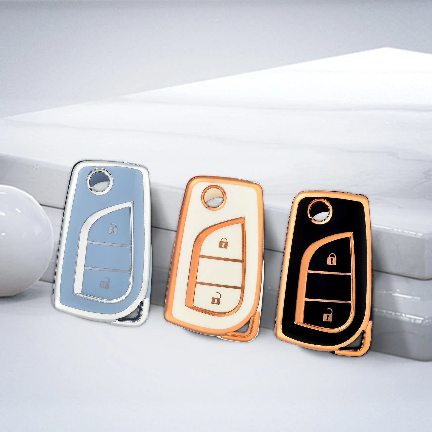 2 Button Key Case Shell Fob Keyring for Toyota Auris Corolla Avensis Verso Yaris Aygo Scion TC IM Camry RAV4 Forturner Hilux