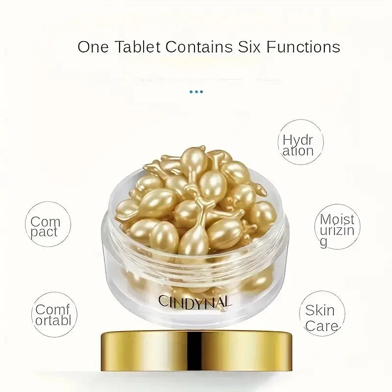 90 Capsules - Placenta and Hyaluronic Acid Essence Capsules - Deeply Nourishes and Moisturizes the Skin, Revealing Youthful Skin, Suitable for Locking in Moisture on the Face and Neck - Easy to Carry, Use Anytime, Anywhere, P