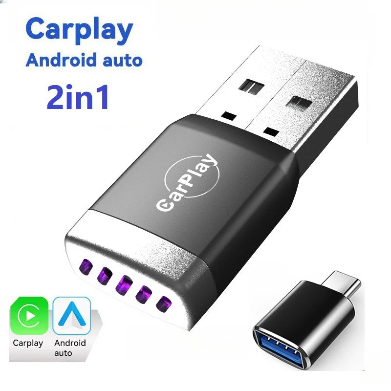 Wireless CarPlay & Android Auto Adapter, Compatible with VW Toyota Nissan Honda Ford & Mercedes-Benz