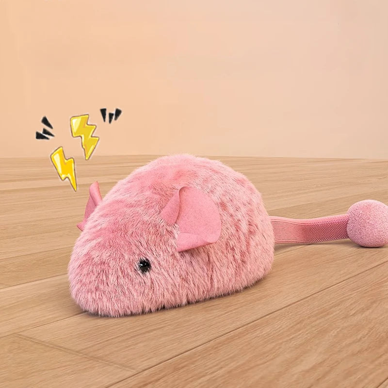 Plush Mouse Cat Toy - Soft Interactive Kitten Play Mouse - photo 4