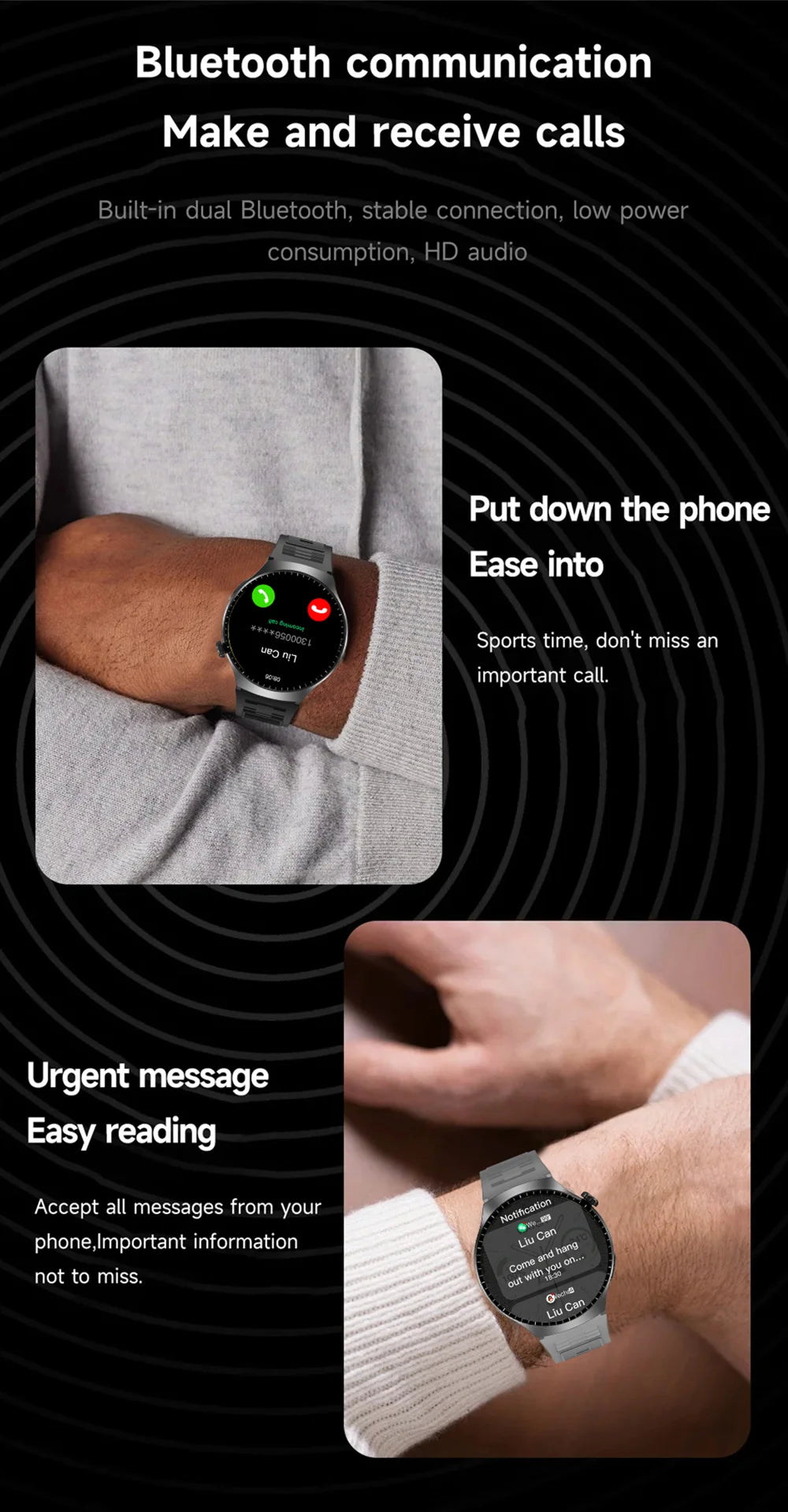 G.L Wear 2026 New Men's Smart Watch HD Display Health Tracking Bluetooth Calling Voice Assistant Sports Smartwatch