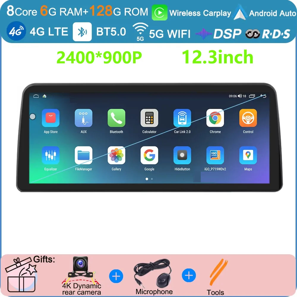 Android 15 Car QLED Screen For GMC Yukon Chevrolet Tahoe Suburban 2007-2013 GPS Navigation Multimedia Player Stereo Head Unit