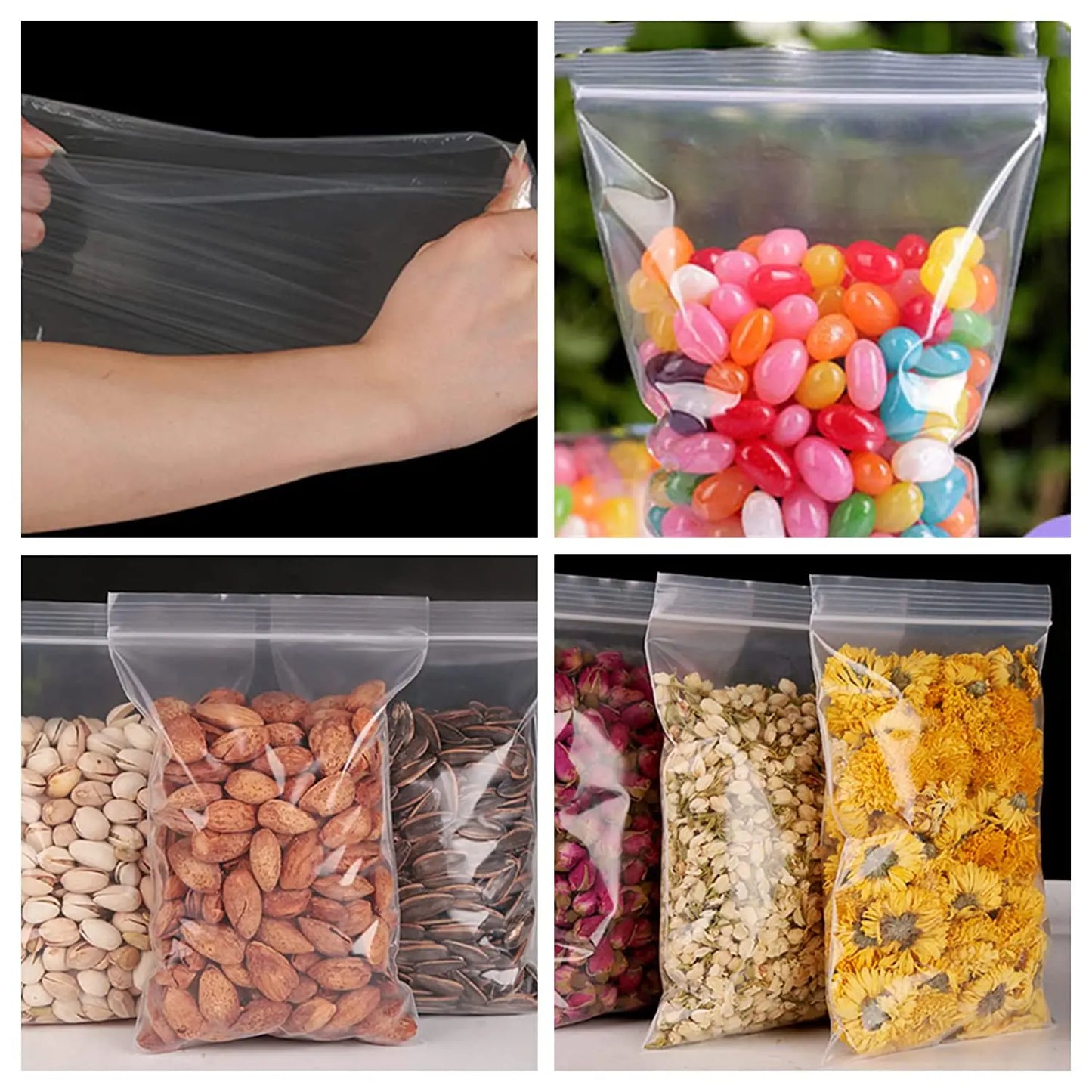 Thicken Clear Zipper Sealed Bags – Heavy-Duty Reclosable Plastic Storage Pouches for Jewelry, Food & Small Parts | Wholesale