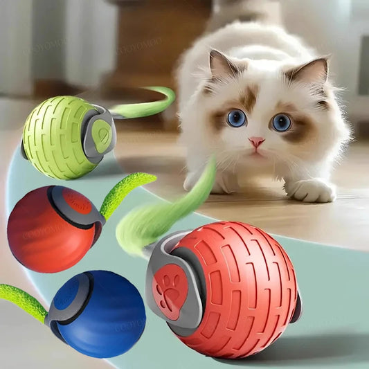 Smart Electric Rolling Cat Toy Ball – USB Rechargeable Automatic Interactive Teaser | Moving Bouncing Ball for Cats