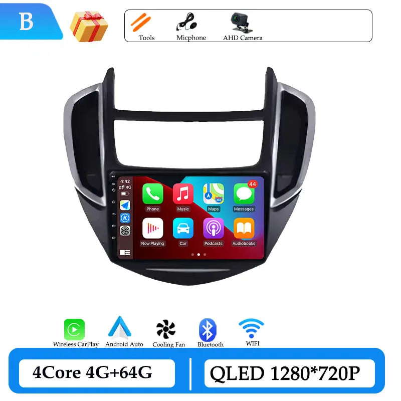 Wireless CarPlay for Chevrolet Trax 2014 - 2016 Car Radio Video Multimedia Player DSP Stereo GPS Navigation BT Split Screen WiFi