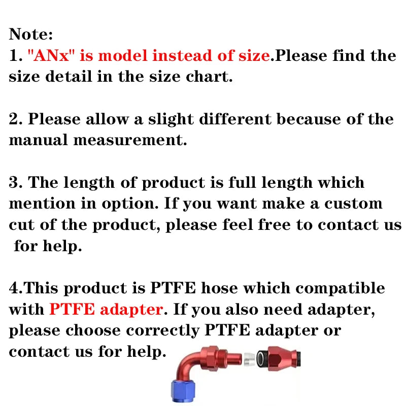 1M/2M/3M/5M AN3 AN4 AN6 AN8 AN10 Racing Hose 304 Stainless Steel Braided PTFE Brake Hose Fuel Oil Line Oil Cooler Hose Pipe