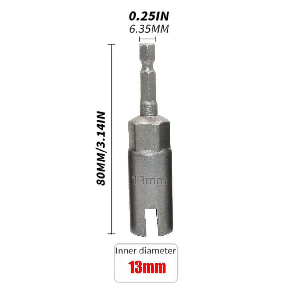 80/65mm 1/4” Hex Shank Wing Nut Driver Set Slot Wing Nuts Drill Bit Socket Wrenches Powerful Socket Inner Hexagonal Wrench