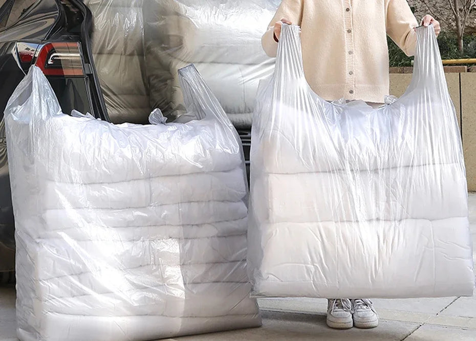 10PCS Large Capacity Plastic Bags Thicken Moving Packaging Bag Clothes Storage Bags for Toys Duvet Blanket Bedding Organizer