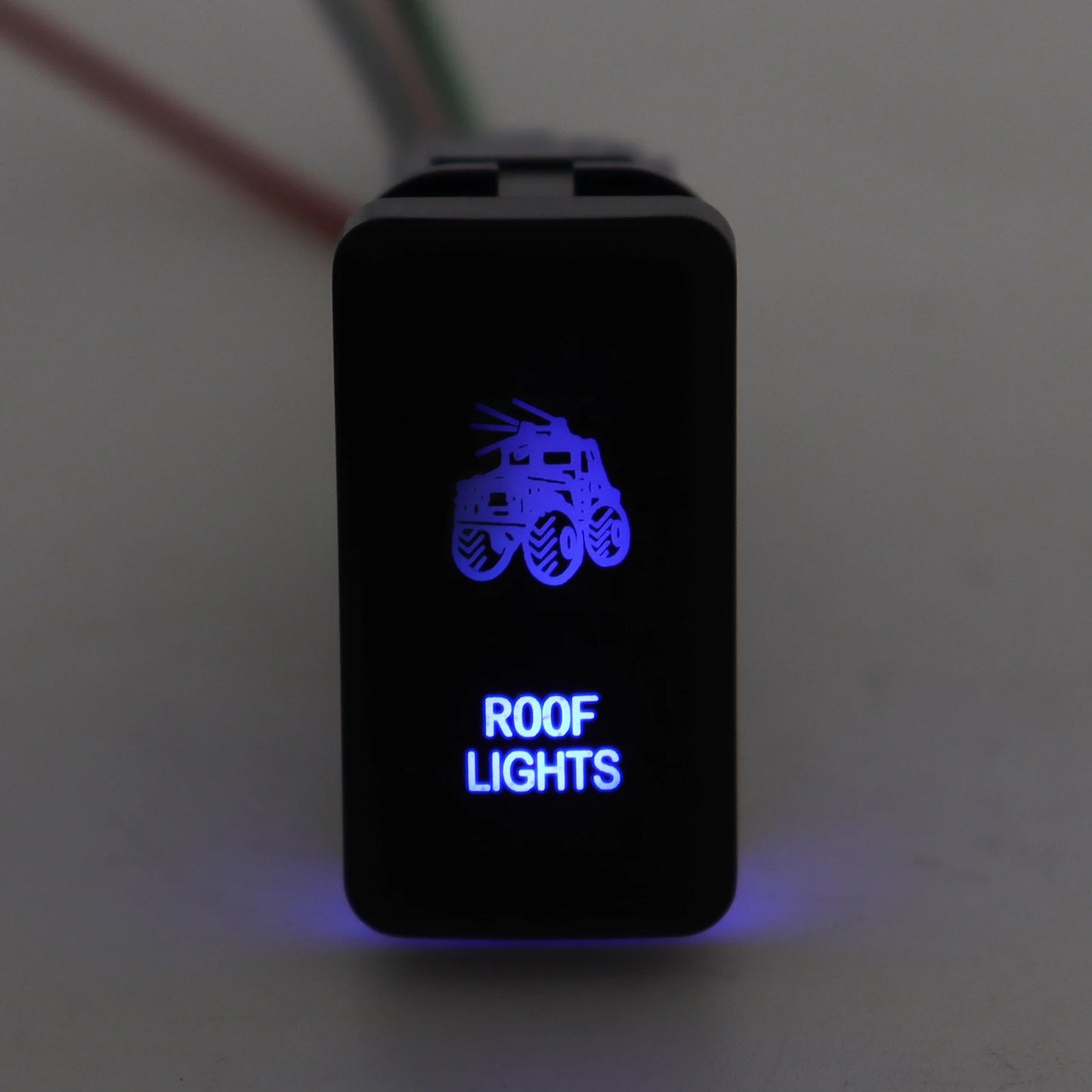1pc Blue Backlight Push Button Switch 12V ON/Off Automoible Car Light Swithes with Connector Wire for Toyota-Hilux Prado 120