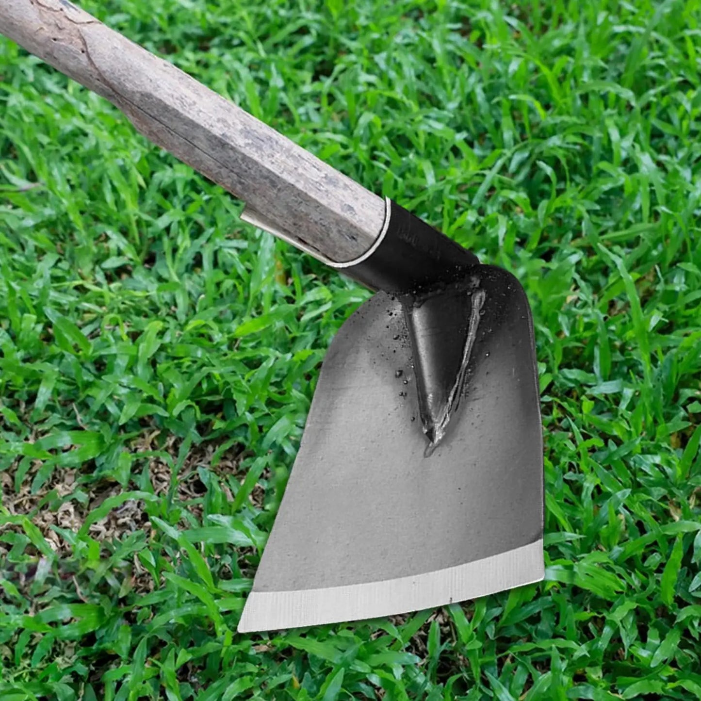 Heavy-duty manganese steel garden hoe and cultivator