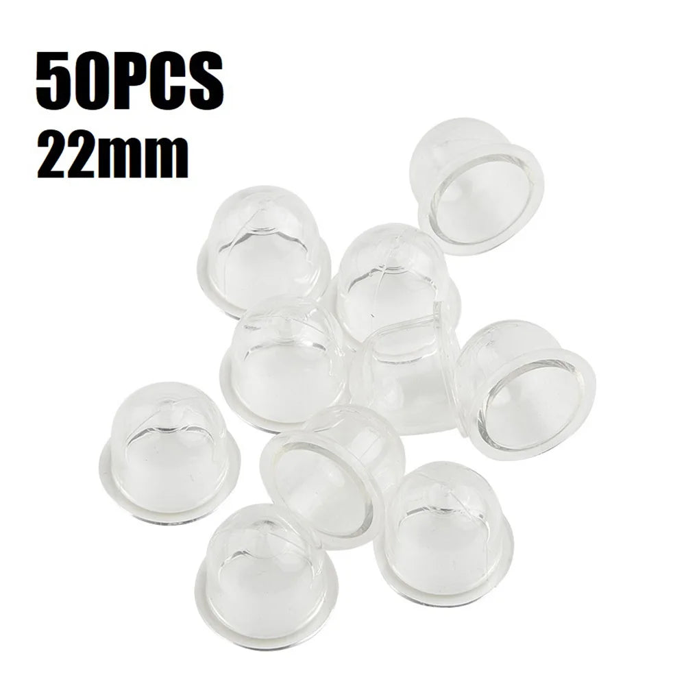 50Pcs Fuel Pump Carburetor Primer Bulb For Chainsaws Blower Trimmer Brushcutter 22mm Large Oil Cups Garden Power Tool Parts