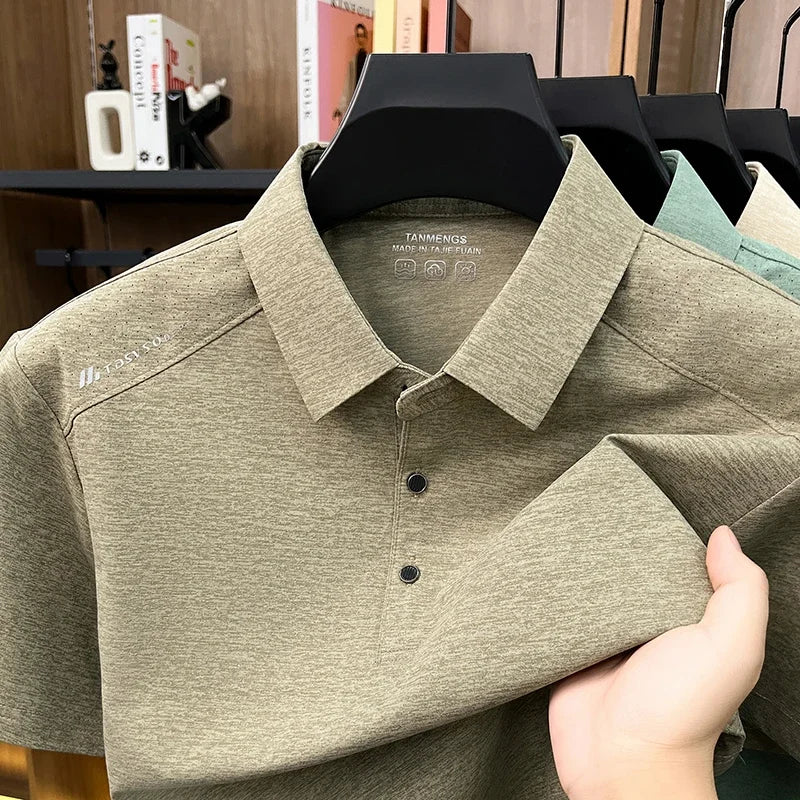 Men's Modern Polo Shirt - Slim Fit, Short Sleeve Business Casual
