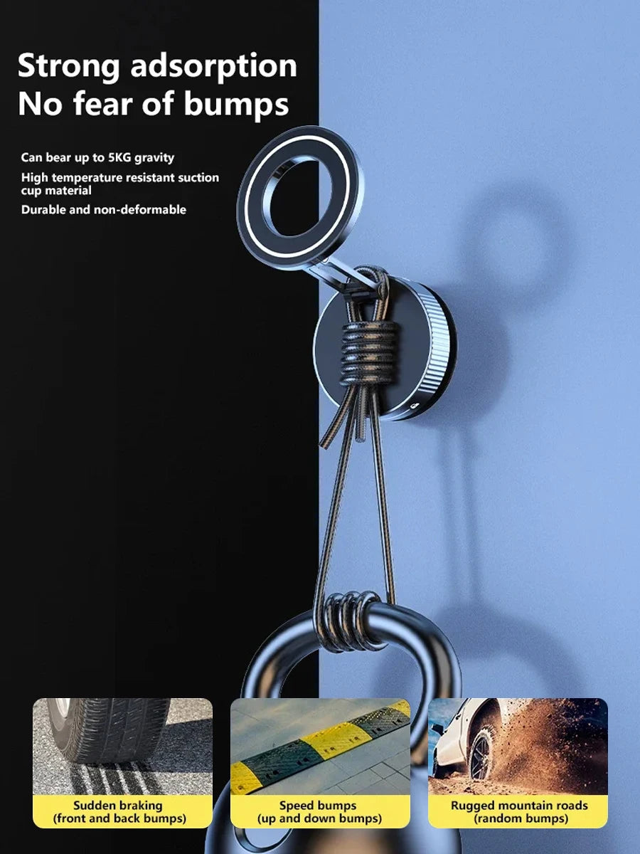 Car Mount Electric Vacuum Magnetic Holder Foldable Strong Suction Stand Cell Phone For iphone 12 13 14 15 16 17 Live Streaming