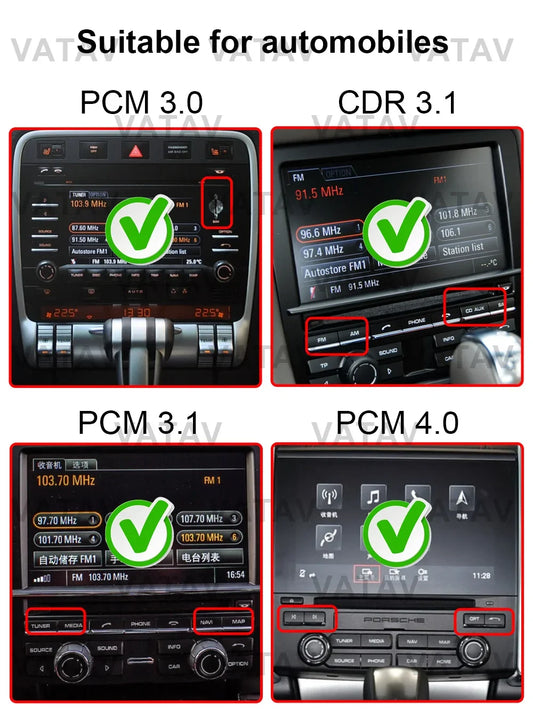 Wireless CarPlay & Android Auto Screen for Porsche Models